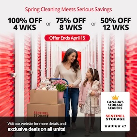 Sentinel Storage - Edmonton North West Promotion